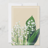 Elegant Lily van de Valley Flowers Wedding Kaart (Achterkant)
