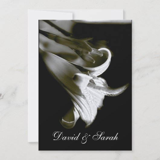 Elegant Lily Wedding Invitation Kaart (Voorkant)