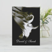 Elegant Lily Wedding Invitation Kaart (Staand voorkant)