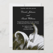 Elegant Lily Wedding Invitation Kaart (Achterkant)
