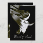 Elegant Lily Wedding Invitation Kaart (Voorkant / Achterkant)