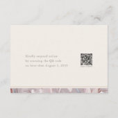 Elegant Lily Wedding RSVP Card with QR Code Kaart (Achterkant)