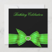 Elegant Lime Green Birthday Party Kaart (Voorkant)