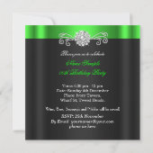 Elegant Lime Green Black Diamond Birthday Party Kaart (Achterkant)