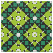 Elegant Lime Green Black & White Geometric Pattern Stof (Swatch)