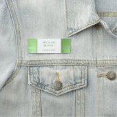 Elegant Lime Green Borhed Metallic Business Naamplaatje (In situ)