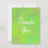 Elegant Lime Green Marbling Artsy Bedankkaart (Voorkant)