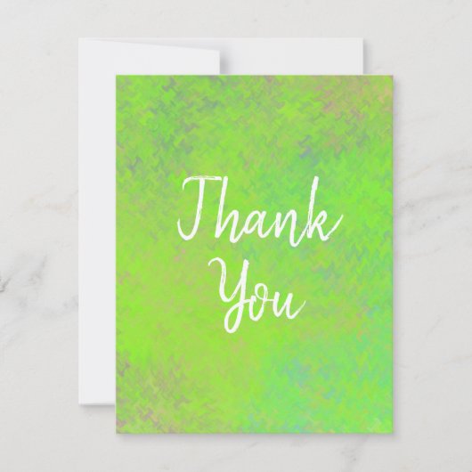 Elegant Lime Green Marbling Artsy Bedankkaart (Voorkant)