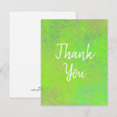 Elegant Lime Green Marbling Artsy Bedankkaart (Voorkant / Achterkant)