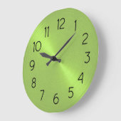 Elegant Lime Green Sheen Grote Klok (Hoek)