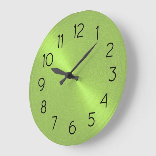 Elegant Lime Green Sheen Grote Klok (Hoek)