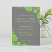 Elegant Lime Green Wedding Invitations Kaart (Staand voorkant)