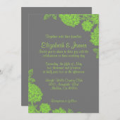 Elegant Lime Green Wedding Invitations Kaart (Voorkant / Achterkant)