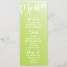 Elegant limoengroene ombré menu