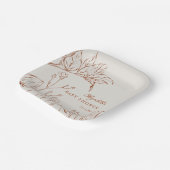 Elegant Line Art Botanical Baby Shower Papieren Bordje (Gebogen)