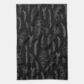 Elegant Line Art Eucalyptus Patroon Theedoek (Verticaal)