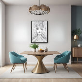 Elegant Line Art Portrait Modern Wall Art poster