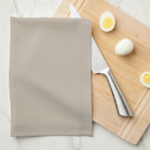 Elegant Linen Beige Monogram Theedoek (Quarter Fold)