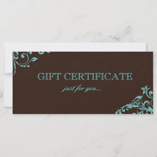 Elegant Linen Flower Salon Cadeaubon (Voorkant)