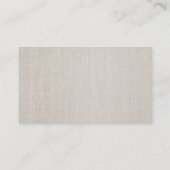 Elegant Linen Texture Appointment Reminder Afsprakenkaartje (Achterkant)