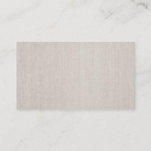 Elegant Linen Texture Appointment Reminder Afsprakenkaartje (Achterkant)