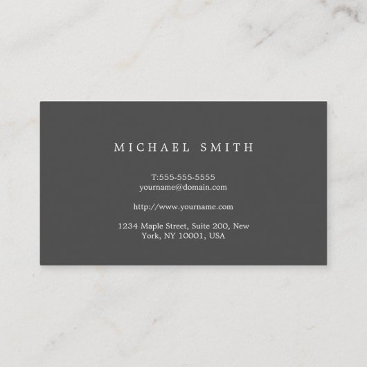 Elegant Linen Texture Business Card Visitekaartje (Achterkant)