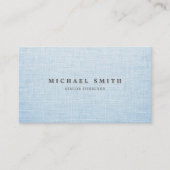 Elegant Linen Texture Business Card Visitekaartje (Voorkant)