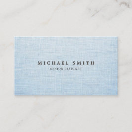 Elegant Linen Texture Business Card Visitekaartje