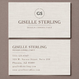 Elegant Linen Visitekaartje
