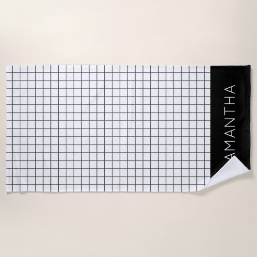 Elegant Lines Feminine Script Name Keuken Strandlaken (Voorkant)