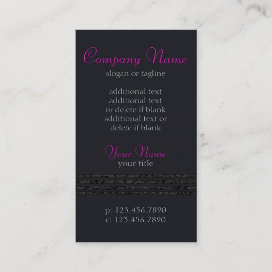 Elegant Lines Visitekaartje (Voorkant)