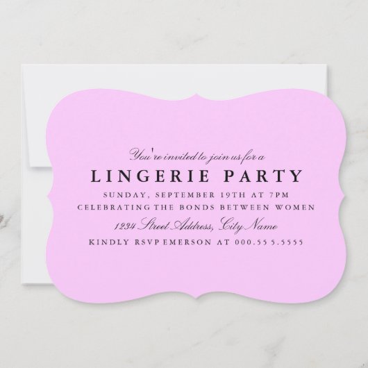 elegant lingerie kaart (Achterkant)