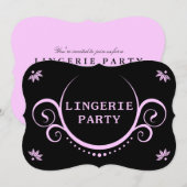 elegant lingeriefeest kaart (Voorkant / Achterkant)