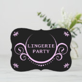 elegant lingeriefeest kaart (Staand voorkant)