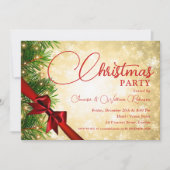 Elegant lint & dennengoud kerstvakantie kaart (Voorkant)