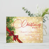 Elegant lint & dennengoud kerstvakantie kaart (Staand voorkant)