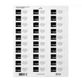 Elegant lint en sterren etiket (Full Sheet)