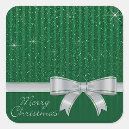 Elegant lint en sterren vierkante sticker