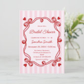 Elegant lint handgetekende bruiloftsborrel kaart (Staand voorkant)