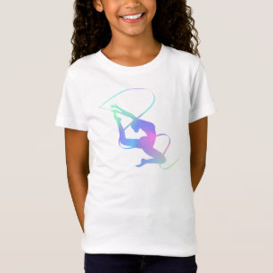 Elegant lint ritmische gymnastiek motief artistiek t-shirt