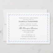 Elegant lint Snoep gestreept Baby shower blauw Kaart (Voorkant)