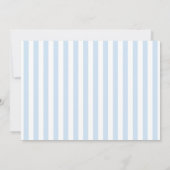 Elegant lint Snoep gestreept Baby shower blauw Kaart (Achterkant)