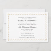 Elegant lint Snoep gestreept Baby shower goud Kaart (Voorkant)