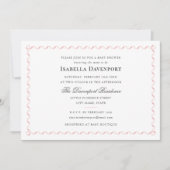 Elegant lint Snoep gestreept Baby shower roze Kaart (Voorkant)