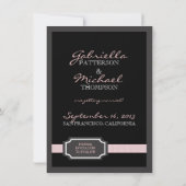 Elegant linteffect Zacht roze roze sparen de Datum Save The Date (Achterkant)