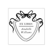 Elegant lintkam Ex Libris Boek Rubberstempel (Afrduk)