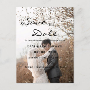 Elegant liorah Wedding Save the Date Photo Po Briefkaart