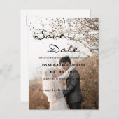 Elegant liorah Wedding Save the Date Photo Po Briefkaart (Voorkant / Achterkant)