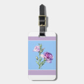 Elegant Lisianthus blauw Bagagelabel (Voorkant verticaal)