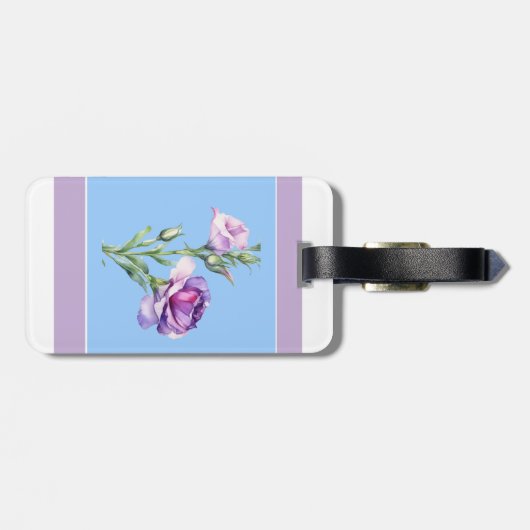 Elegant Lisianthus blauw Bagagelabel (Achterkant horizontaal)